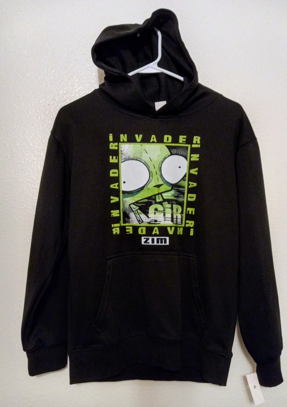 Invader Zim Black Hoodie Cartoon Nickelodeon Graphic Sweatshirt / Hoodie SZ S